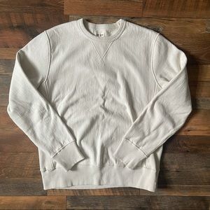 Garment Dyed Crew Sweatshirt in Alabaster